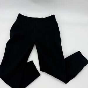 SPANX Cropped Black Pant Size LP Tapered Ponte Knit Smoothing Pull On Stretch